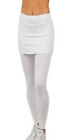 NWT Sofibella Womens Size M Warmer Skirt Legging White Tennis Pickleball
