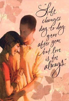 Romantic HAPPY NEW YEAR Card FOR LOVER, "Life Changes Day to Day" by Hallmark +✉ - Image 1 of 4