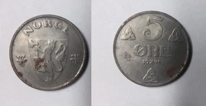 1941 Norway Iron 5 Ore - Picture 1 of 1