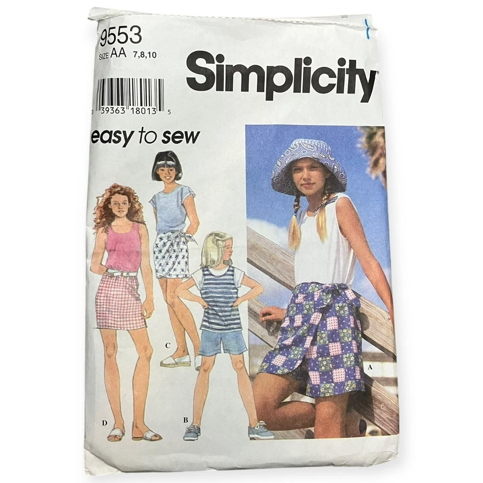 9553 Simplicity Sewing Pattern Girls Separates Size 7-8-10 NOS - Image 1 of 2
