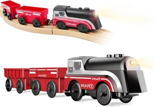 Battery Operated Train for Wooden Track, Motorized Train for Toddlers 3+ Years O - Picture 1 of 8