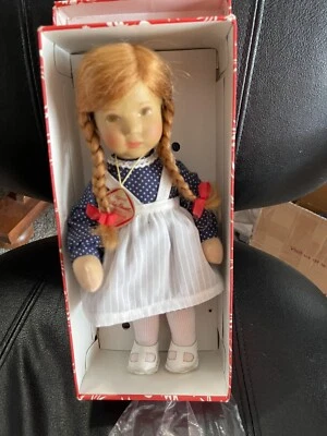 Vintage Kathe Kruse 10” Tall Girl Bettina Doll with Tags And Box 1986 - Image 1 of 4