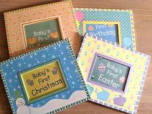 Seasons Baby Season 1st Birthday Christmas Halloween Easter Picture Frame Set - Picture 1 of 6