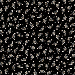 Dear Stella - Moonflower - Free Flow - Midnight, Fabric by the Yard - Picture 1 of 4