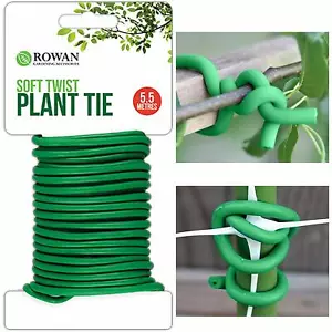 5.5m Soft Plant Support Ties - Reusable Durable Weatherproof Twist Soft Support - Picture 1 of 1