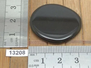OBSIDIENNE NOIRE pierre plate - Qualité superieure - lithotherapie reiki galet - Picture 1 of 1