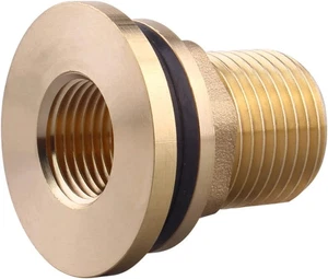 Mampara de latón 3/8" NPT hembra X 1/2" rosca macho recta tanque de agua - Imagen 1 de 4