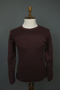 SMARTWOOL Dark Brown Wool Knit Long Sleeve Crew Neck Pullover Sweater Size L - Picture 1 of 13