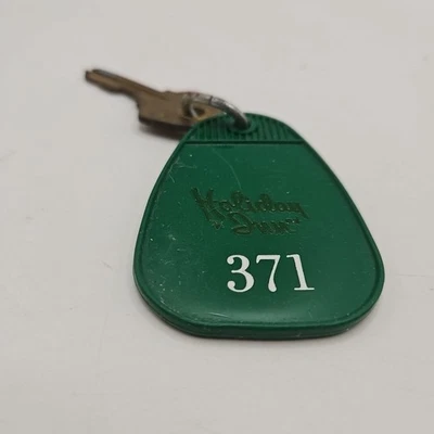 Llavero vintage verde para habitación de hotel motel con llave #371 Foto 1 de 4