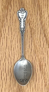 Vintage CB&H Sterlingsilber Souvenir Löffel Sorosis 1902 Damen Club Demitasse - Bild 1 von 7