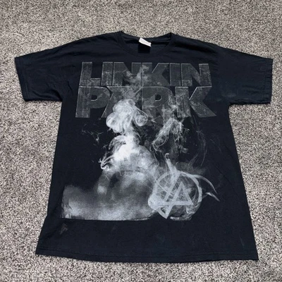 Camiseta negra vintage Y2K Linkin Park talla M banda de saludo de humo gira de conciertos Foto 1 de 4