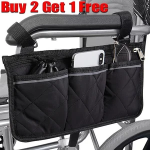 Rollstuhl Seitentasche Aufbewahrungstasche Armlehne Stuhltasche Organizer Halter Outdoor - Bild 1 von 12