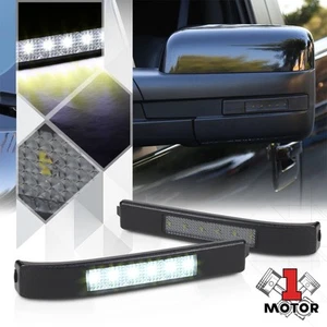 Chrome/Smoke White LED Towing/Side Mirror Signal Light Lamp for 09-14 Ford F150 - Picture 1 of 10