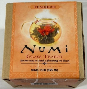 Tetera de vidrio para té Numi Teahouse para té con flores - Embalaje original - Nueva en caja *Sin té* - Imagen 1 de 5