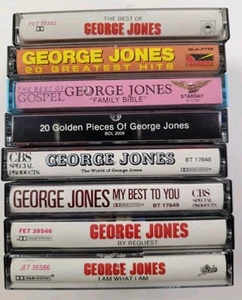 8 Vintage George Jones Audio Cassette Tapes Classic Country Music  - Picture 1 of 11