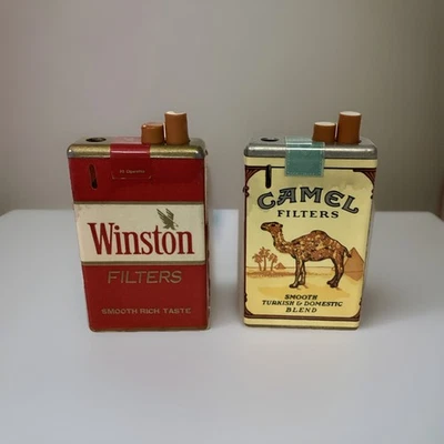 Filtros camel vintage y encendedores de plástico Winston Pack Foto 1 de 4