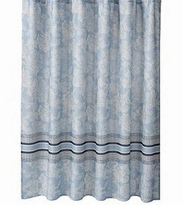 Sonoma Blau Bridgeport Paisley Stoff Duschvorhang Badewanne - Bild 1 von 2