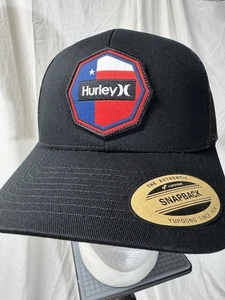 Hurley Truckermütze mit Druckknopflasche Texas Flagge Pazifik Aufnäher Einheitsgröße - Bild 1 von 4
