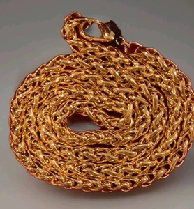 Modeschmuck Herren Halskette 24" lang gelbgoldfarben Halskette Schmuck  - Bild 1 von 4