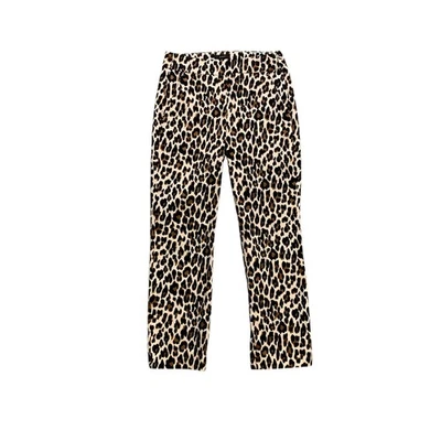 J Crew Pants Womens 4 Multi Cotton Blend Remi Leopard Print High Rise Cropped - Image 1 of 4