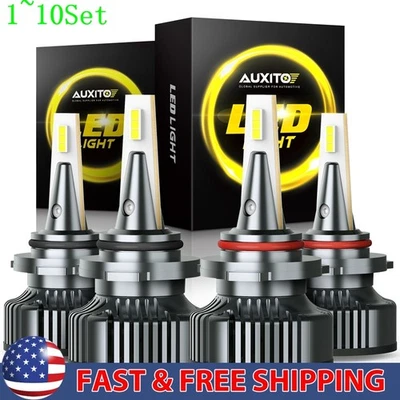 Universal for 9005 9006 Headlight LED High Beam Bulbs 16000LM White 1-10Set - Image 1 of 4