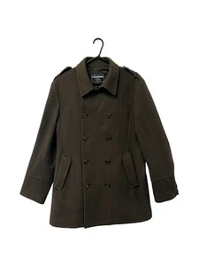 RENOMA Homme Brown Pea Coat L - Like New Classic Outerwear - Picture 1 of 4
