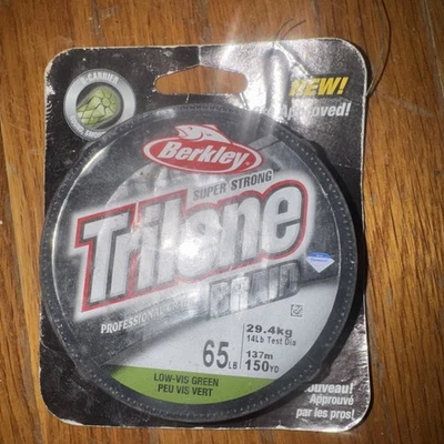 2PC Berkley Trilene Super Strong Professional  Braid Low Vis Green 65LBS 150yrds - Image 1 of 2