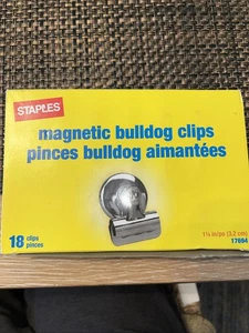 Staples Magnetic Bulldog Clips 18/pack 17694 - Picture 1 of 5