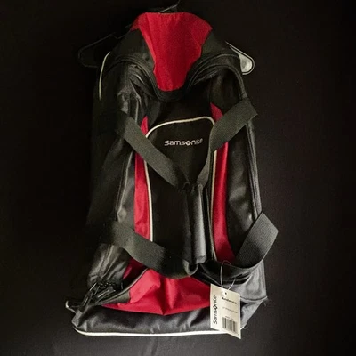 Samsonite Adante 22” Wheeled Duffle Bag Red and Black NWT - Image 1 of 4