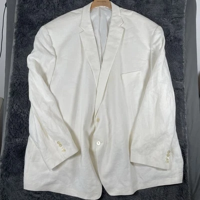 Blazer Ralph Lauren 100 % lino para hombre talla 64 regular blanco formal negocios Foto 1 de 4