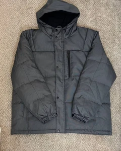 Perry Ellis Portfolio Men’s Puffer Jacket Hooded Winter Coat Gray Size XL - Picture 1 of 14