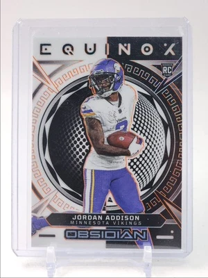 JORDAN ADDISON 2023 OBSIDIAN ROOKIE EQUINOX ORANGE ETCH RC /65 Q5700 - Image 1 of 2