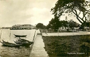 SCARCER VIEW OF ESPLANADE, REAL PHOTO, RPPC, SINGAPORE, VINTAGE POSTCARD - Picture 1 of 2