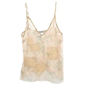 Chanel Sleeveless Top Camisole Beige 06P #40 185235 - Picture 1 of 10