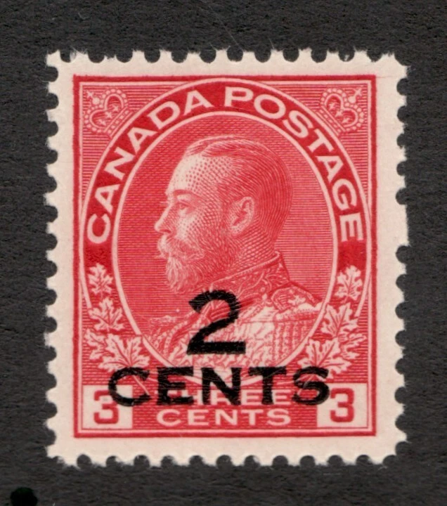 1926 Canada Sc# 140 - Surcharged 2¢ on 3¢ KGV Admiral. MNH XF  - Image 1 of 1