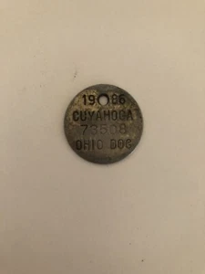 1986 Cuyahoga Ohio Dog Tag - Picture 1 of 2