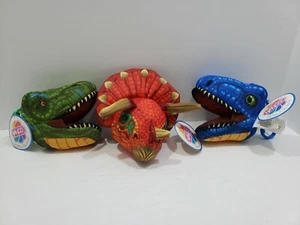 3 Count Lot Dinosaur 4" Long Plush Stuffed Clip Keychain by Nanco NWT - Picture 1 of 6