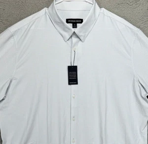 Mizzen Main Shirt Adult 2XL Light Blue Check Trim Button Up Long Sleeve Mens NEW - Picture 1 of 10