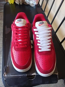 Size 10 - Nike Air Force 1 '07 LV8 First Use - University Red - Picture 1 of 5