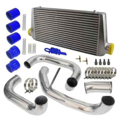 FMIC Intercooler Kit For Nissan Skyline R32 RB20DET R33 GTS R34 GTT RB25DET Blue - Image 1 of 4