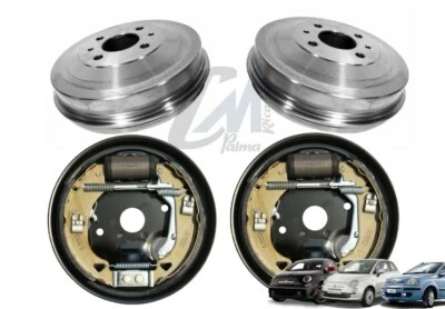 KIT FRENI POSTERIORI GANASCE CILINDRETTI TAMBURI PIATTELLO FIAT PANDA 169 2003> - Imagen 1 de 4