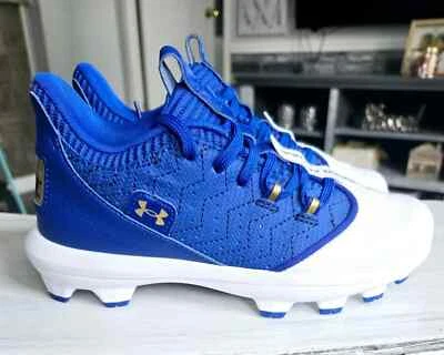 Under Armour Harper 9 TPU Jr Baseball Cleats Blue 3027453-101 Boy's Size 6Y - Image 1 of 4
