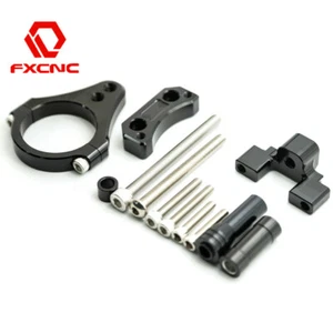 CNC Black Steering Damper Mount Bracket Mount Holder For YZF R3 R25 2019-2020 - Foto 1 di 8