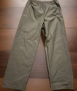 Columbia Sportswear Gray PVC Waterproof Rain Pants Men's Size Large Button  - Picture 1 of 10