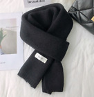 Unisex Men Women Winter Scarf Finely Thick Warm Smooth Knitted Pure Color