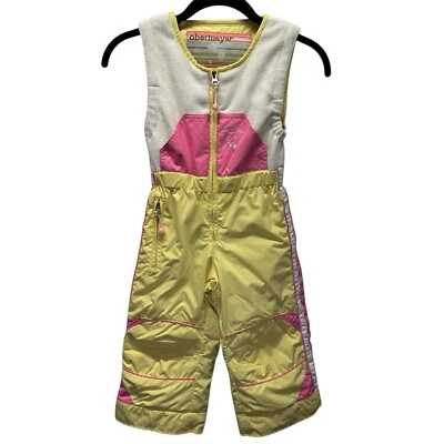 Obermeyer iGrow 雪围兜女孩尺寸 3 幼儿园隔热尼龙滑雪户外 — 第 1/4 张图片