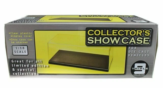 Triple 9 T9-18000 Caja Expositora para Coches de Escala 1/18 - Transparente/Negra