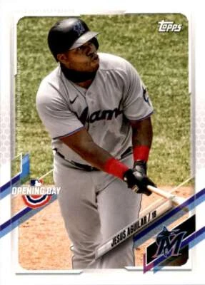 JESUS AGUILAR 2021 Topps Opening Day #76 MLB Marlins  ID:44090 - Image 1 of 2