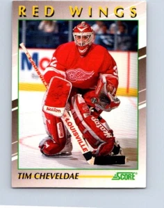HOCKEY CARDS 1991 SCORE YOUNG SUPERSTARS DETROIT RED WINGS TIM CHEVELDAE NO242 - Picture 1 of 2