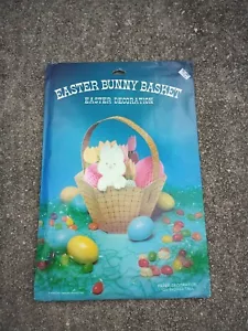 New Vintage Hallmark Easter Decorations Easter Basket Paper 1984 1980's Decor - Picture 1 of 4